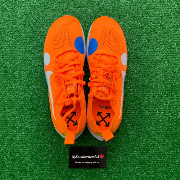 -Edm- 🍊*NEW* OFF-WHITE x Nike Zoom Fly Mercurial Total Orange 2018 (Sz 8) - Picture 9 of 16